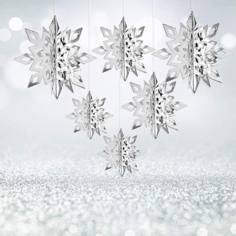 クリスマスツリー装飾　christmas snowflake スノーフレーク 雪花飾り クリスマスデコレーション 雪の結晶 オーナメント クリスマスパーティー 飾り12枚入り |  | 03