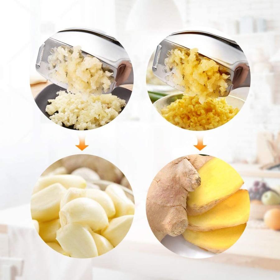 ガーリックプレス 1−3個用 ガーリック プレス ガーリッククラッシャー にんにく絞り ガーリック絞り みじん切り器 ブレスケア 生姜 |  | 02