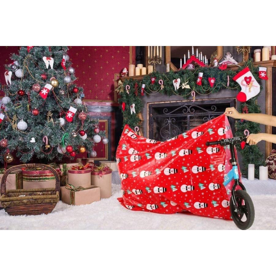 クリスマス ギフトバッグ 920×1120mm クラフトカード付 プレゼント入り袋 家族 贈り物 人形入れ物 サンタク袋 Christmas 3枚入り |  | 02