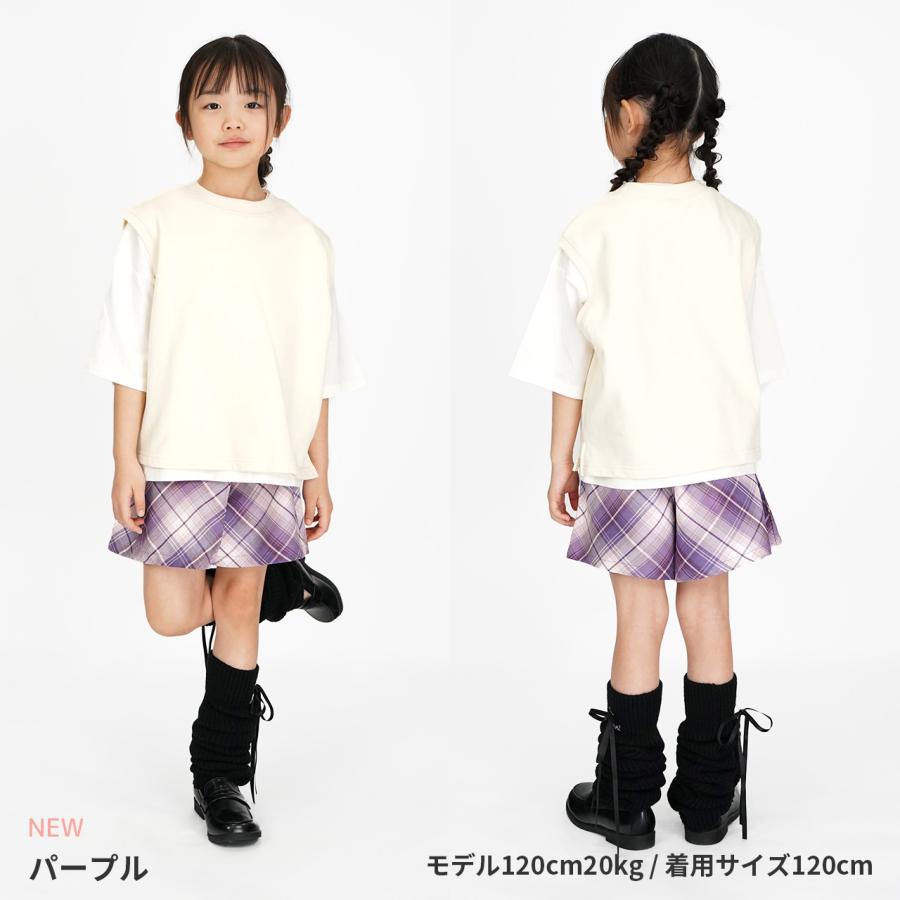 スコート スカート キュロット ガールズパンツ チェック 子供服 女の子