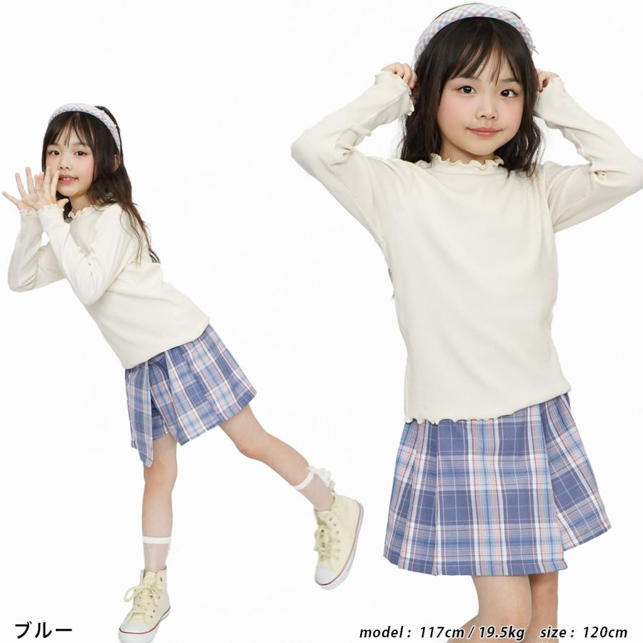 スコート スカート キュロット ガールズパンツ チェック 子供服 女の子