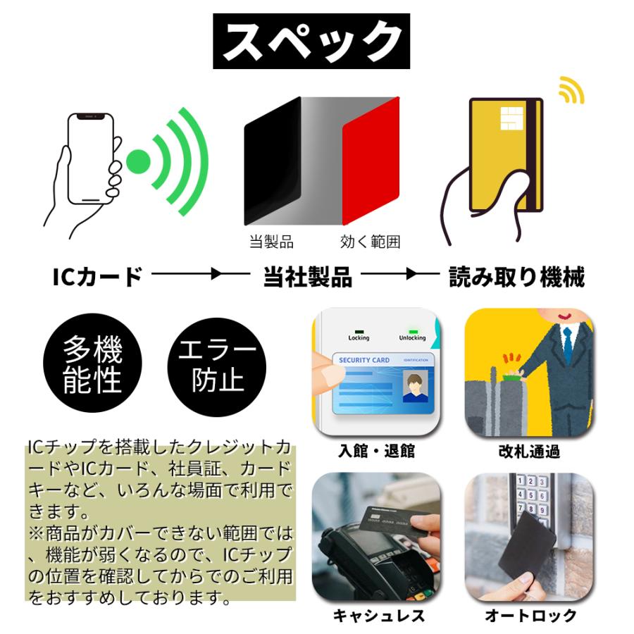 磁気防止 シート ICカード 磁気エラー 防止 電磁波防止 磁気干渉防止シート 定期 読み取りエラー防止 改札エラー 磁気エラー防止 スキミング防止 カード｜cibola｜06