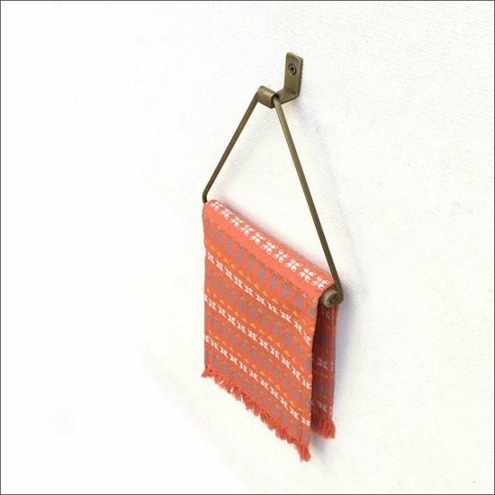 メール便送料無料】 マンゴーウッド アイアン タオルハンガー