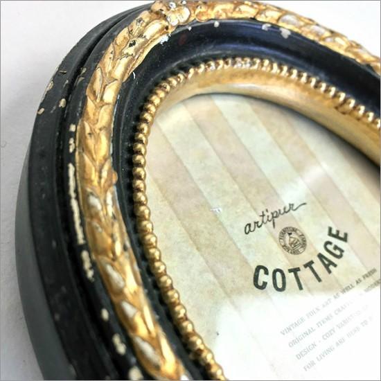 メール便送料無料】 アンティーク フォトフレーム オーバル ブラック