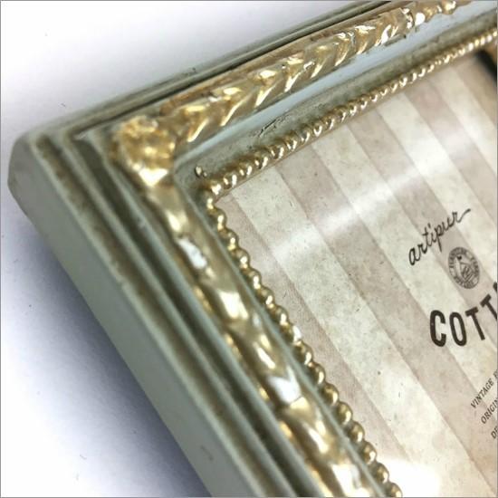 メール便送料無料】 アンティーク フォトフレーム スクエア グレー