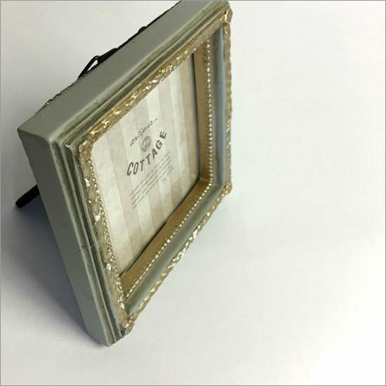 メール便送料無料】 アンティーク フォトフレーム スクエア グレー