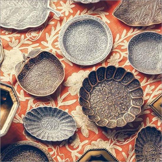 ブラス ラウンド トレイ シルバー 真鍮 トレー 小物入れ 小物