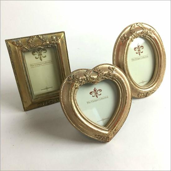 メール便対応可 アンティーク フォトフレーム ハート ゴールド アンティークゴールド 壁掛け 写真立てフレーム レトロ シャビー ハート型 おしゃれ お洒落 家具と雑貨 Cicak Tokek 通販 Yahoo ショッピング