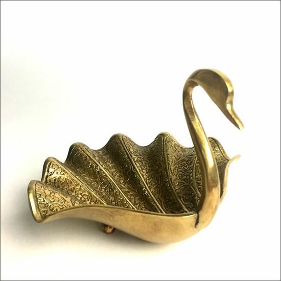 ブラス スワン トレイ アンティークゴールド 真鍮 トレー 小物