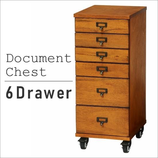 木製 書類チェスト 6引出し 幅29cm キャスター付き 書類ケース チェスト 6段 6杯 引出し 書類棚 アクセサリーケース ナチュラル レトロ お洒落 おしゃれ Hg 家具と雑貨 Cicak Tokek 通販 Yahoo ショッピング
