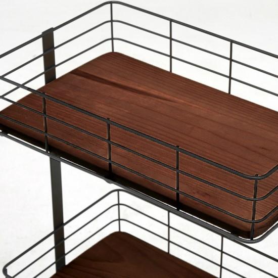 スチールワゴン キャスター付き 奥行20cm ワゴン 収納 キャスター