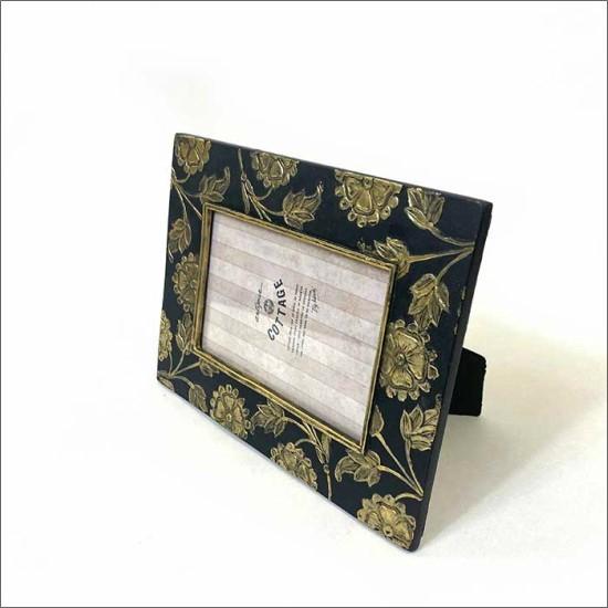 メール便送料無料】 アンティーク フォトフレーム エンボス フラワー