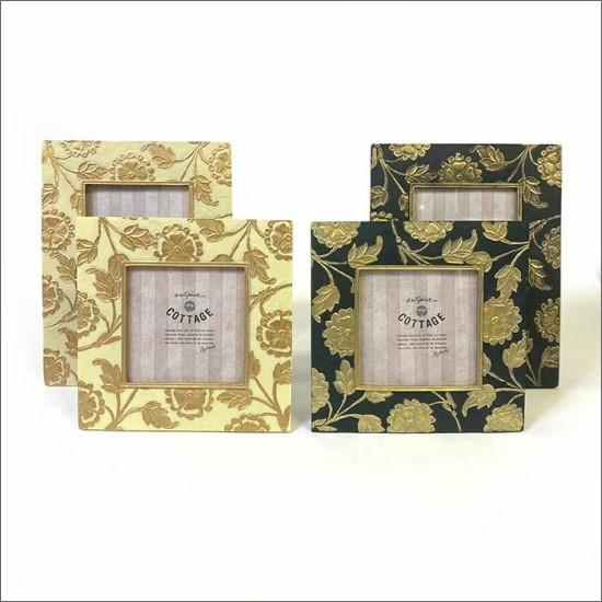 メール便送料無料】 アンティーク フォトフレーム エンボス フラワー