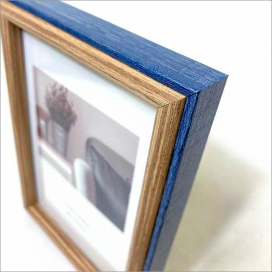 新品平成レトロ【青い木製フォトフレーム 付き】木箱小物入れ 楽天市場】【メール便送料無料】 木製 フォトフレーム L判 レクト