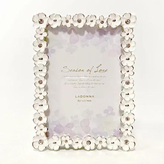 メール便送料無料】 フォトフレーム レクト フラワー ピュア ホワイト