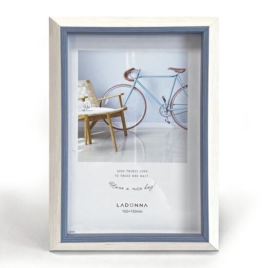 メール便送料無料】 木目調 フォトフレーム はがきサイズ レクト