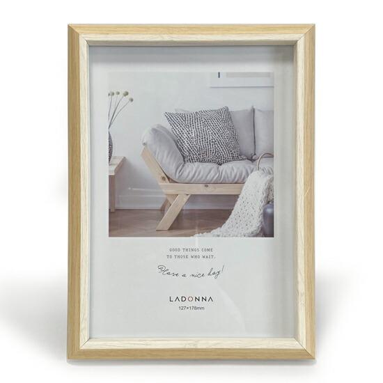 メール便送料無料】 木目調 フォトフレーム 2L判 レクト ナチュラル