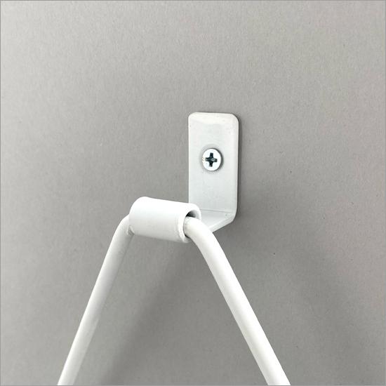 メール便送無料】 マンゴーウッド アイアン タオルハンガー ホワイト