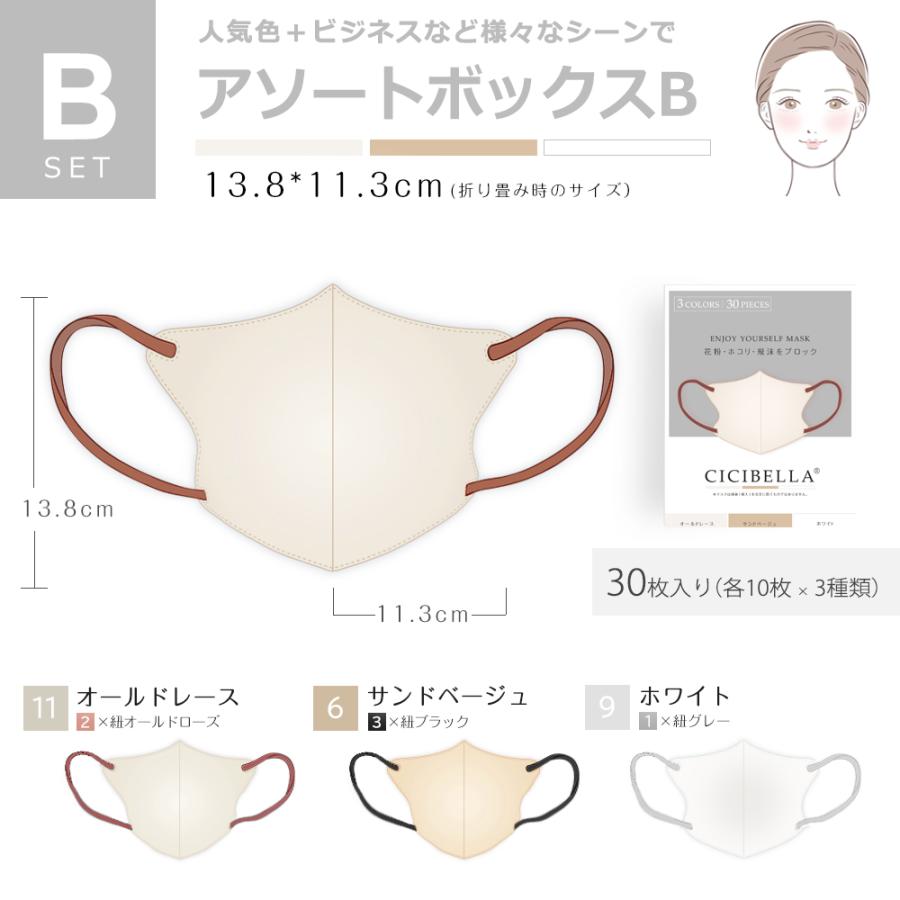 CICIBELLA 【春新色追加】3Dマスク アソートボックス 30枚 30枚 CICIBELLA 【春新色追加】3Dマスク アソートボックス 30枚 30枚