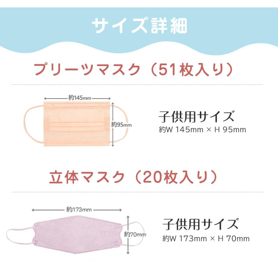 血色不織布マスク ３Dマスク 不織布 カラー 血色カラー 50枚 +1枚 子供用マスク 立体マスク 20枚 4層構造 くちばし シシベラ マスク 送料無料 cicibella｜cicibella｜32