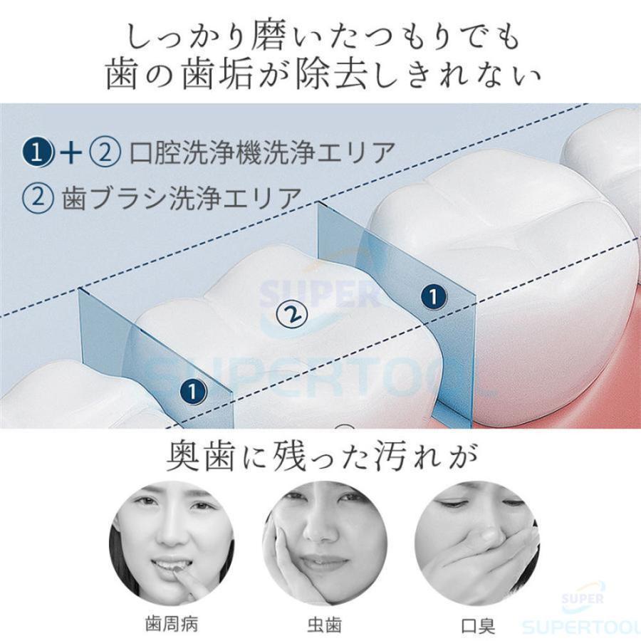 口腔洗浄器 ジェットウォッシャー 3段階調整 歯間洗浄機 超音波 口内洗浄機 歯垢除去 usb充電式 電動 携帯型 歯石取り 口腔ケア 大容量 防水 矯正 家庭用 浴室｜cicido｜02