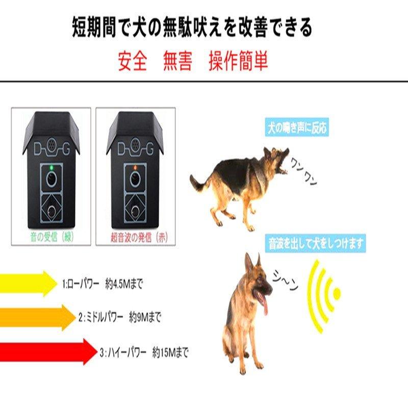 市場 犬 超音波式 吠える防止トレーニング用品 超音波 無駄吠え防止機 むだ吠え防止 犬しつけ 無駄ぼえ防止グッズ 全自動