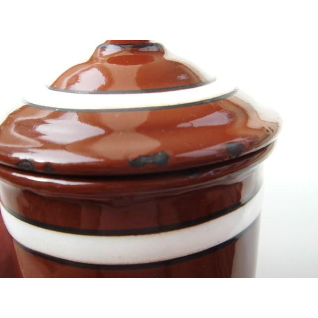 ホーローキャニスター 茶 3ピースセット B フランス