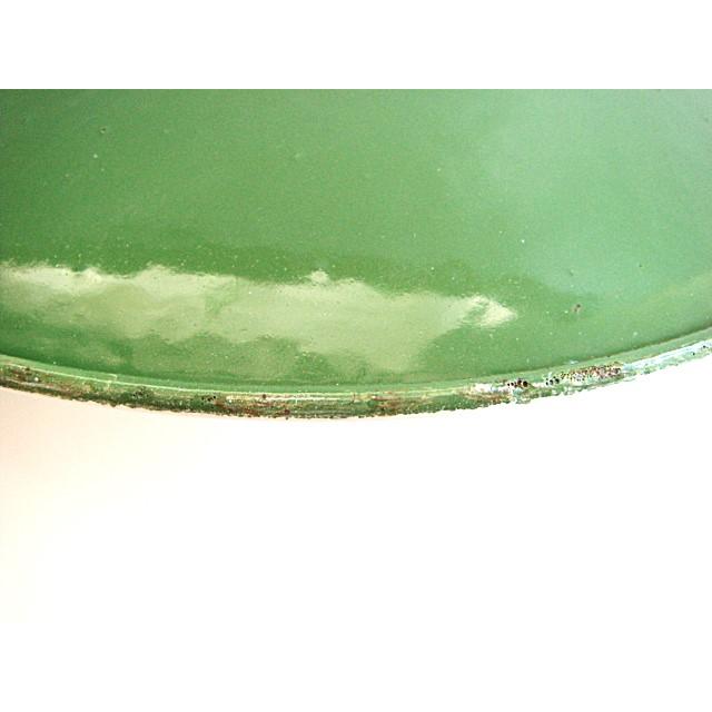 青柳アンティーク　ホーロー　ランプ　シェード　グリーン　30センチ　美品 青柳様専用アンティーク ホーロー ランプ シェード グリーン 30センチ