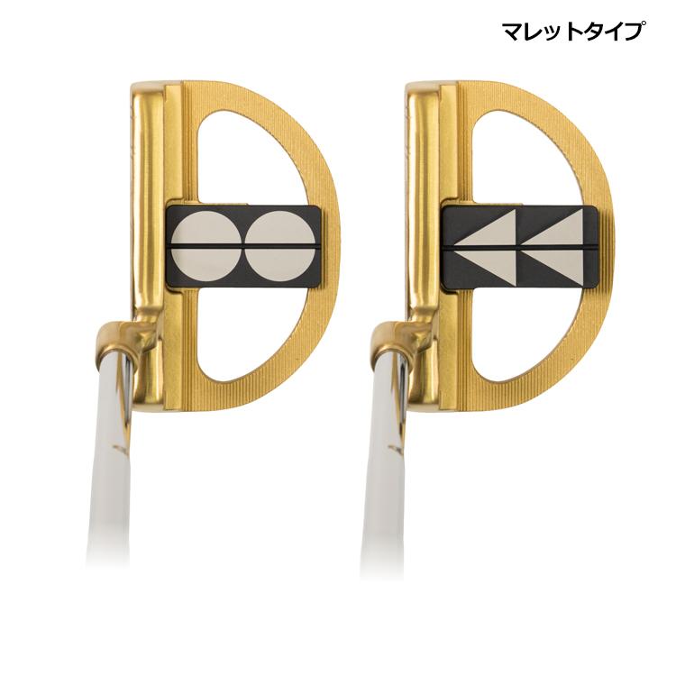 新品 HAPPY PUTTER ゴールド マレット型 33インチ ブレインストームゴルフ ハッピーパター HAPPY Patter Eye Golden