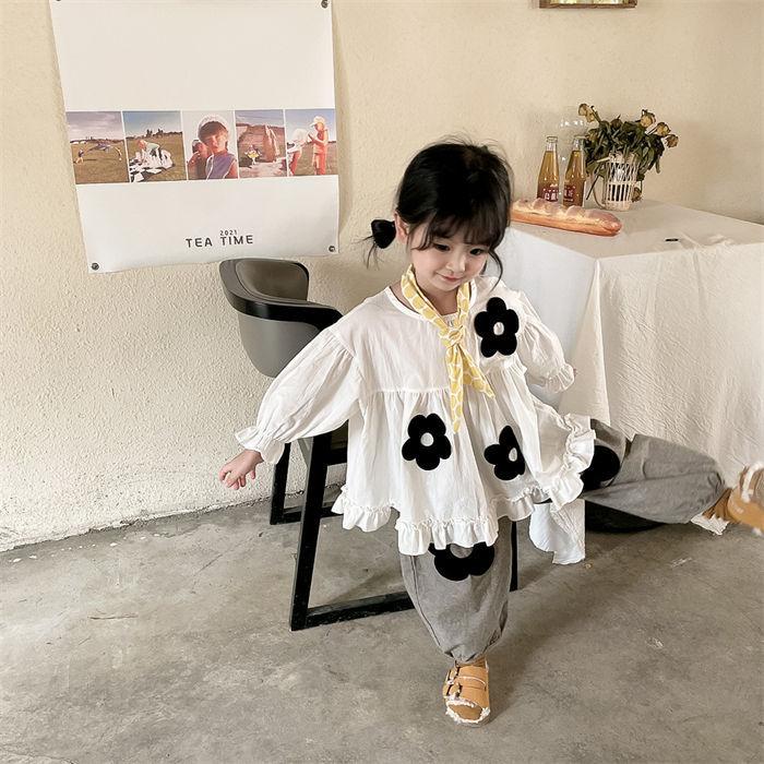 人気商品は トップス 花 ゆったり 女の子シャツ 白シャツ 子供服 ベビーシャツ トップス 韓国風 子供シャツ 可愛い Www Threeriversofs Com