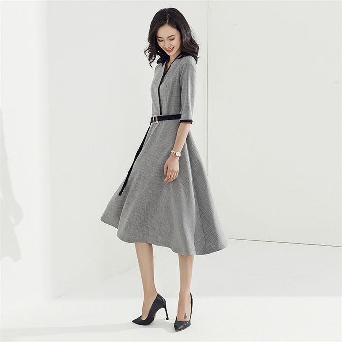 7934円 最大73 Offクーポン レディース スーツワンピース ビジネススーツ Vネックワンピース 通勤ワンピース ロング丈 大きいサイズ おしゃれ 大人かわいい 大人 フォーマル