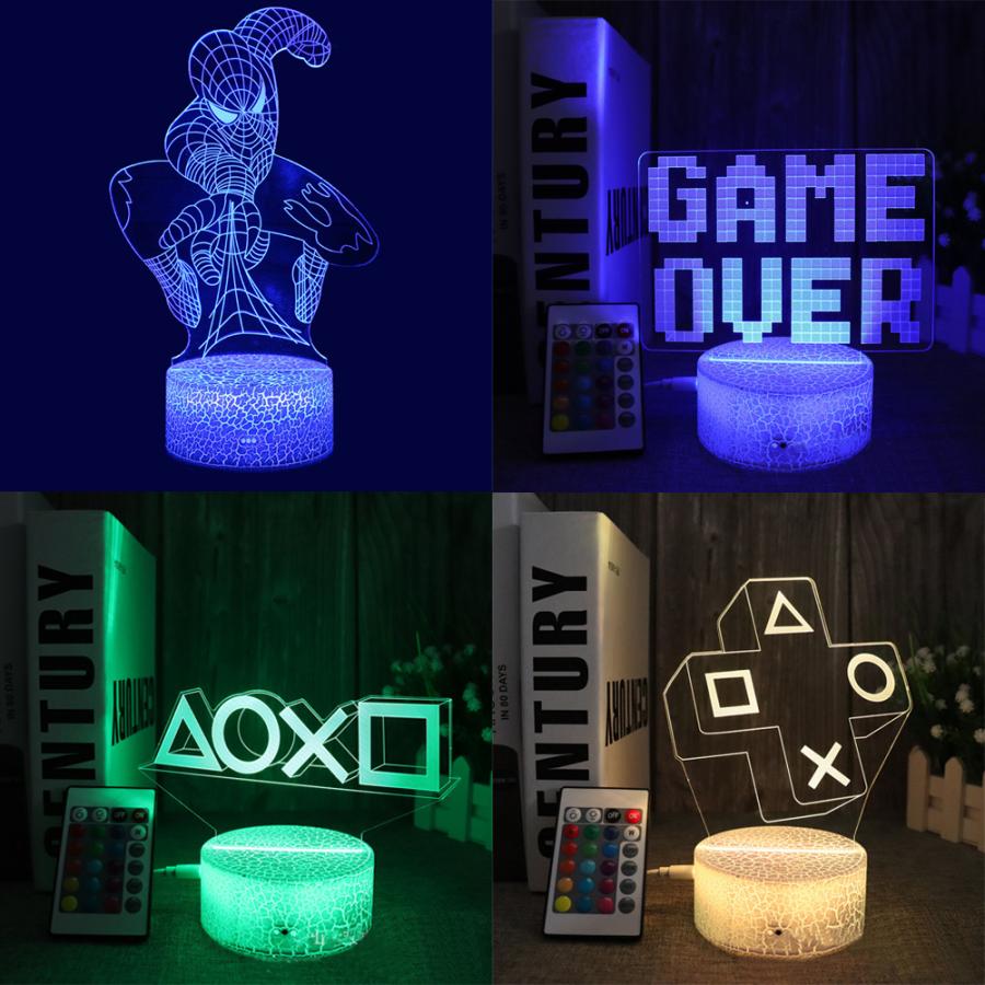 ゲーミング LED インテリア 3D ライト 16色 PlayStation △〇