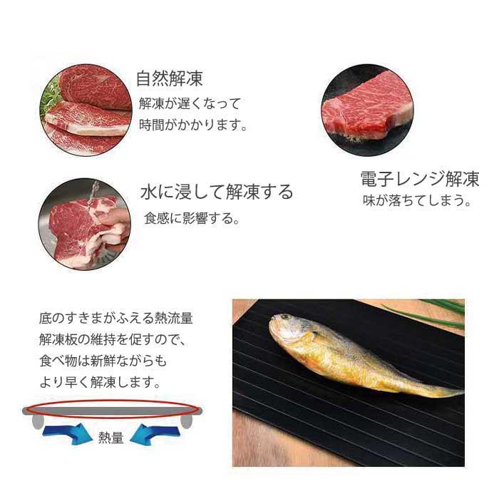 解凍プレート 急速解凍 業務用家庭用 自然解凍 肉 刺身 冷凍食品対応 お祝いギフト 母の日2024 メール便送料無料｜cieloazul-enjapon3｜06