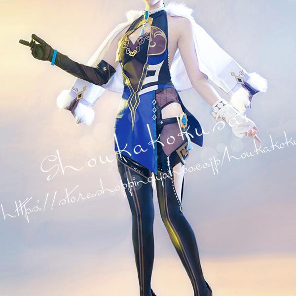 衣装 夜蘭 イェラン 【即コス可能】原神 靴ブーツ コスプレ ウィッグ