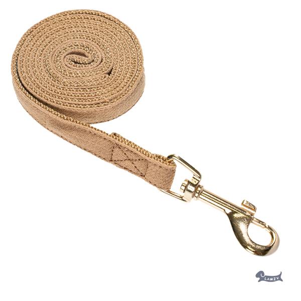 LAMZY（ラムジー） 犬の胴輪 チエックKUMAハーネス ベージュ リード付