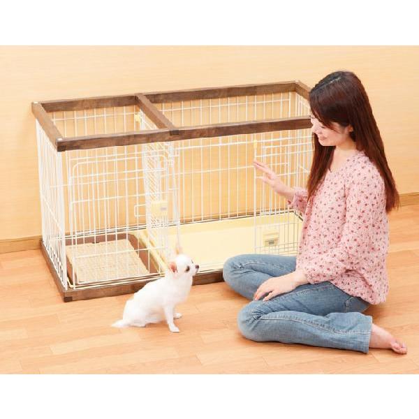 犬用サークル スライド式ドア ウッドサークル ADD.MATE アドメイト 小型犬 奥行 ADD MATE