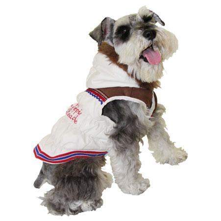 犬の服 秋冬 新作 ヒッピー風ベスト ホワイト Beache ビーチェ ダウン ジャケット 数量限定品 アウター Aw9006 ドッグウェアのciera 通販 Yahoo ショッピング