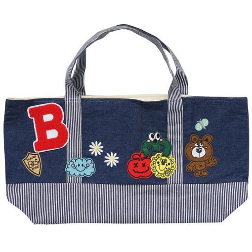 犬のキャリーバッグ ワッペンキャリーバッグ ネイビー BEACHE HOLIC