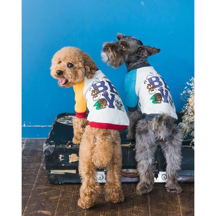 犬の服 秋 冬 ベー君ロゴトレーナー イエロー BEACHE HOLIC ビーチェホリック 洋服 ドッグウェア |  | 03