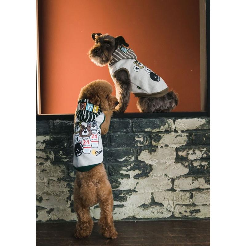 犬の服 秋 冬 ボウリングパーカー グリーン BEACHE HOLIC ビーチェホリック 洋服 ドッグウェア |  | 03