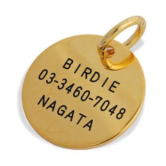 犬の迷子札 名前と電話番号が刻印可能 コインIDプレート birdie 名入れ | BIRDIE | 01