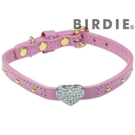 猫の首輪 クリスタルハートカラー ピンク BIRDIE バーディ｜ciera｜02