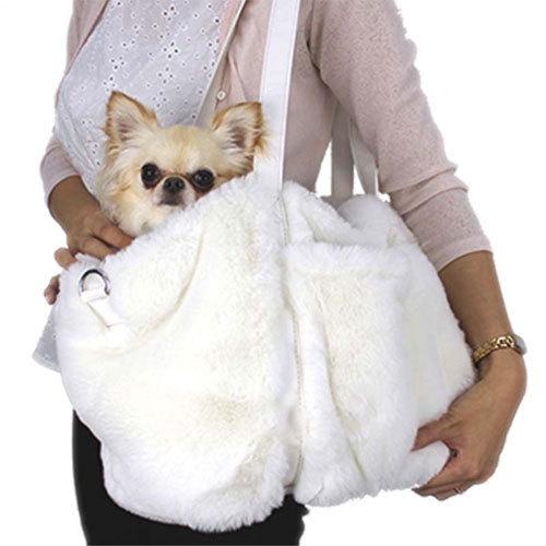 犬のキャリーバッグ Luxe birdie ファープリシラキャリー ブラック