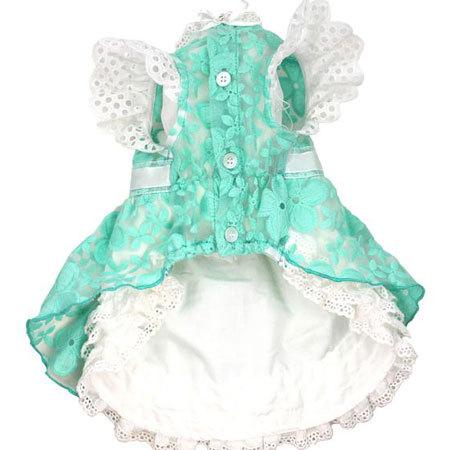 犬の服 春 夏 Luxe birdie オルテンシアワンピース ミント リュクスバーディ 洋服 ドッグウェアの画像