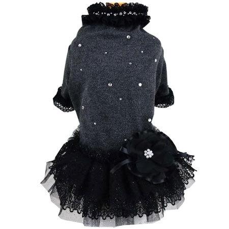 犬の服 秋 冬 Luxe birdie モンシェリチュチュ ブラック リュクスバーディ 洋服 ドッグウェアの画像