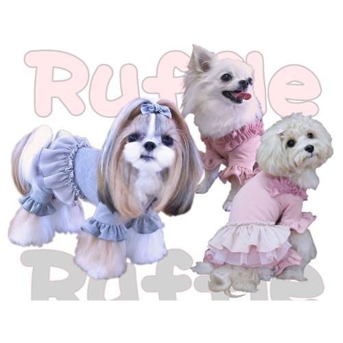 犬の服 秋 冬 新作 ラッフルロンパース スモーキーピンク Circus Circus サーカス サーカス 洋服 ドッグウェア Ccw 0092 ドッグウェアのciera 通販 Yahoo ショッピング