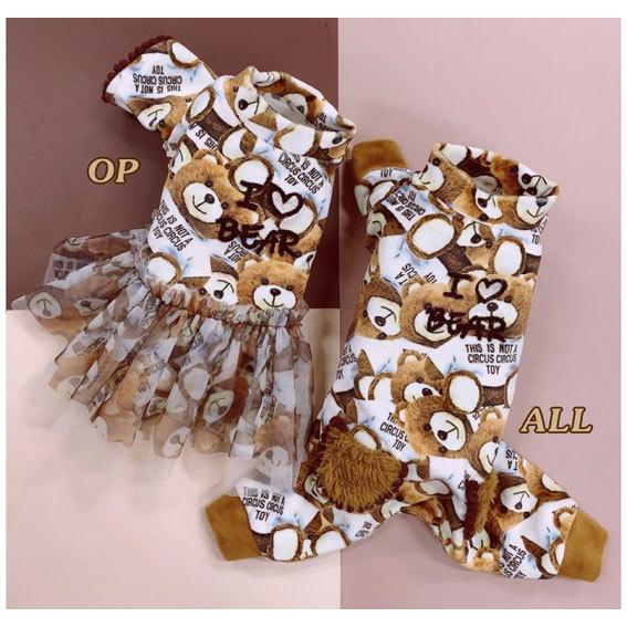 犬の服 秋 冬 Toy Bear room wear ワンピース circus サーカスサーカス