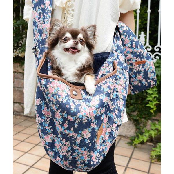 CRAZYBOO クレイジーブー　デニムキャリーバッグ Amazon | 犬のキャリーバッグ ドットデニムスリングバッグ S