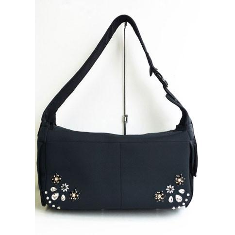 犬のキャリーバッグ GODPIVA フラワービジューバッグ ブラック ゴッドピヴァ 犬のキャリーバッグ ゴッドピヴァ CEG1178604645(11092円)