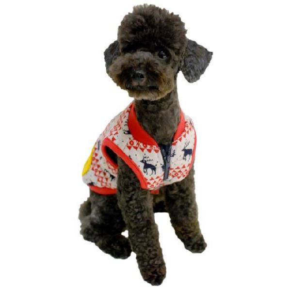 秋冬 新作 犬の服 中綿DEERニットベスト レッド grandy グランディ 洋服 アウター ジャケット |  | 03